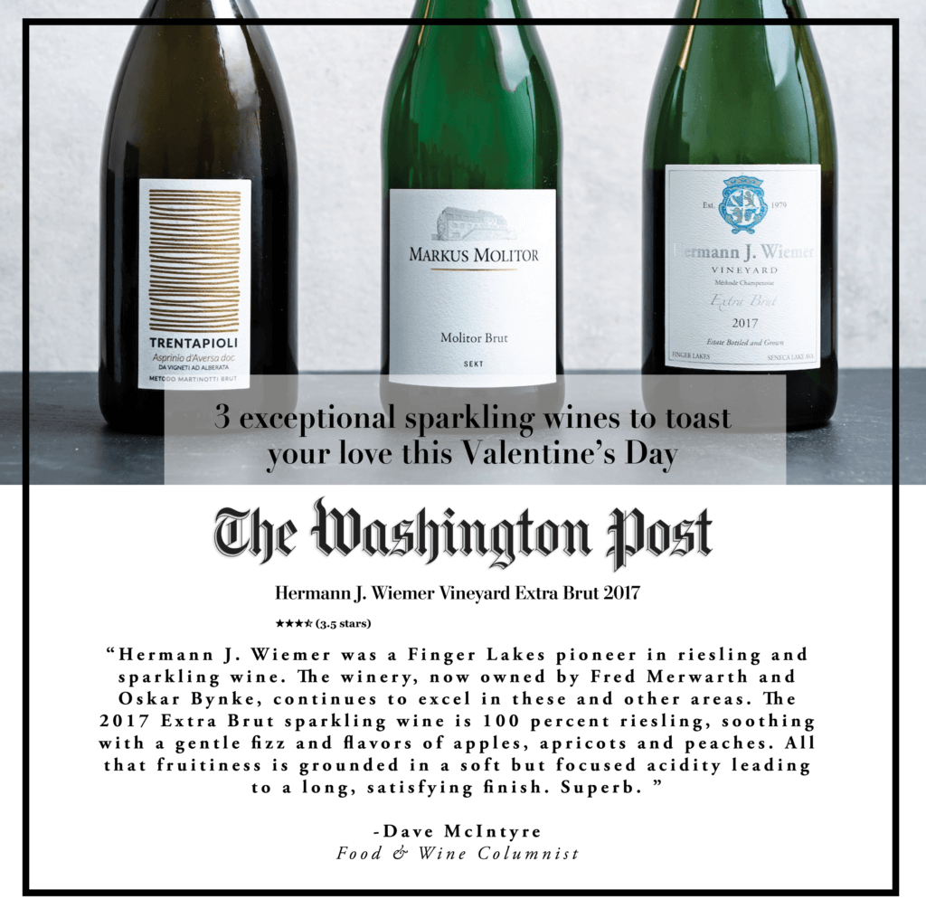 Washington Post Recommends Out Extra Brut Riesling - Hermann J. Wiemer ...