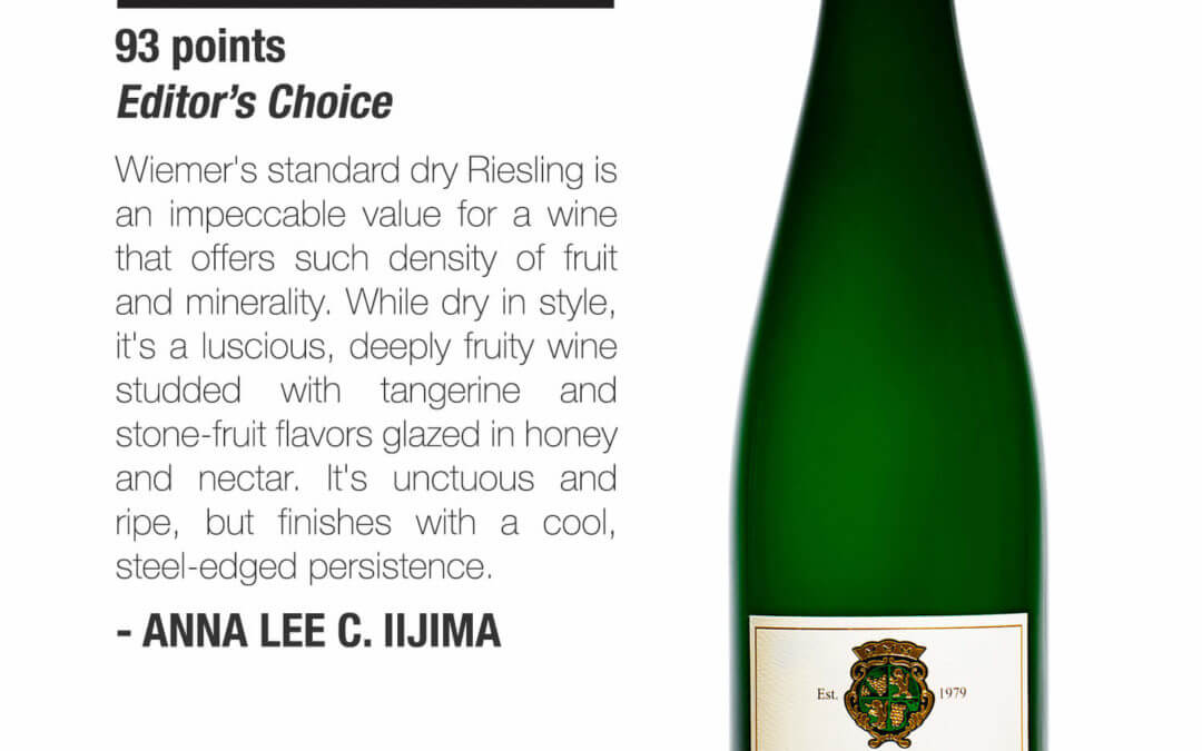 Riesling Dry 2015 Named on THE ENTHUSIAST 100 OF 2017